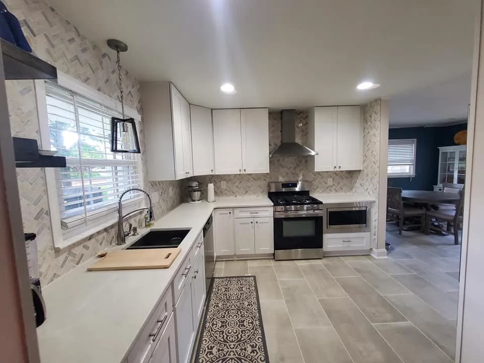 Custom kitchen remodel with stone countertops and cabinetry in Charlotte, NC